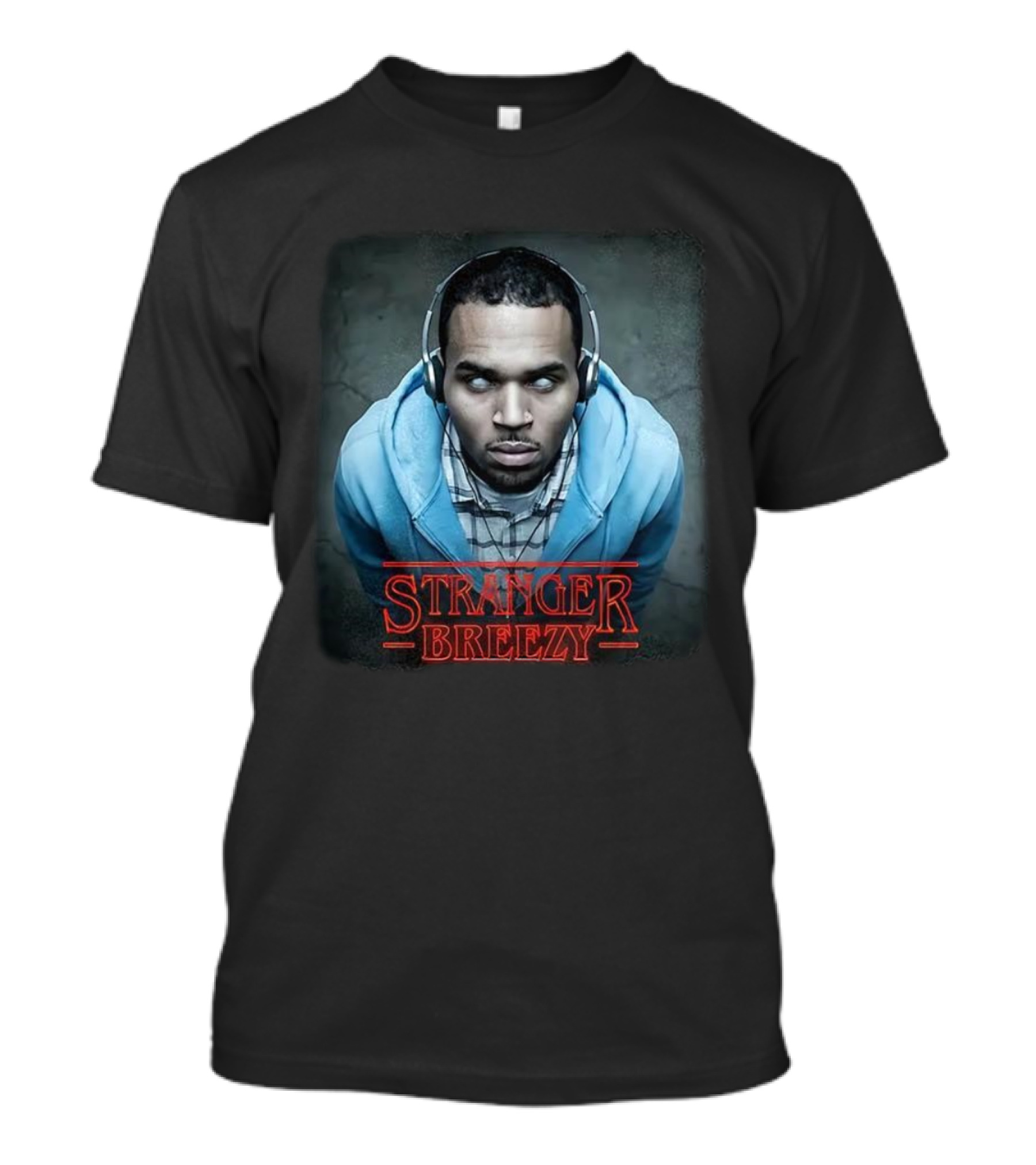 Stranger Breezy White Eyes Headphones T-Shirt