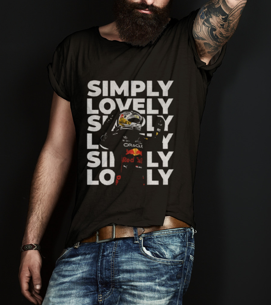 Max Verstappen Simply Lovely Oracle Red Bull Racing F1 Motorsport T-Shirt
