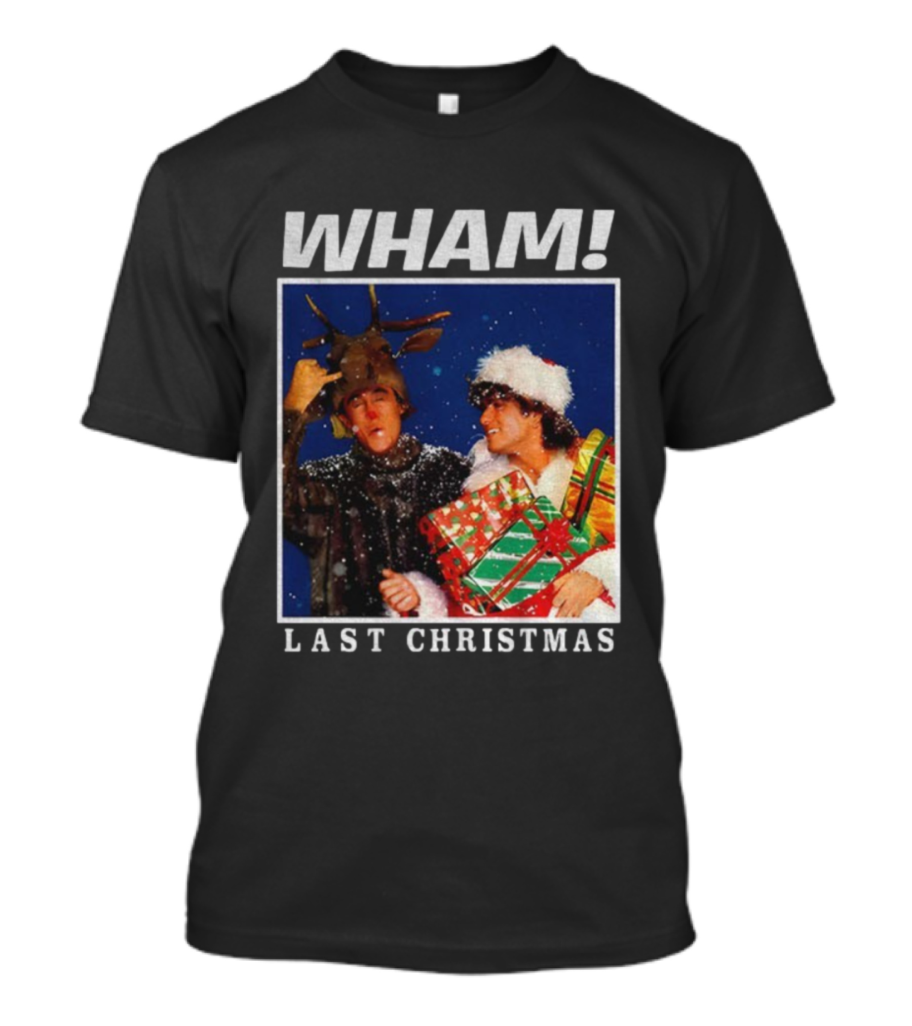 WHAM George Michael Last Christmas Vintage Holiday Scene T-Shirt