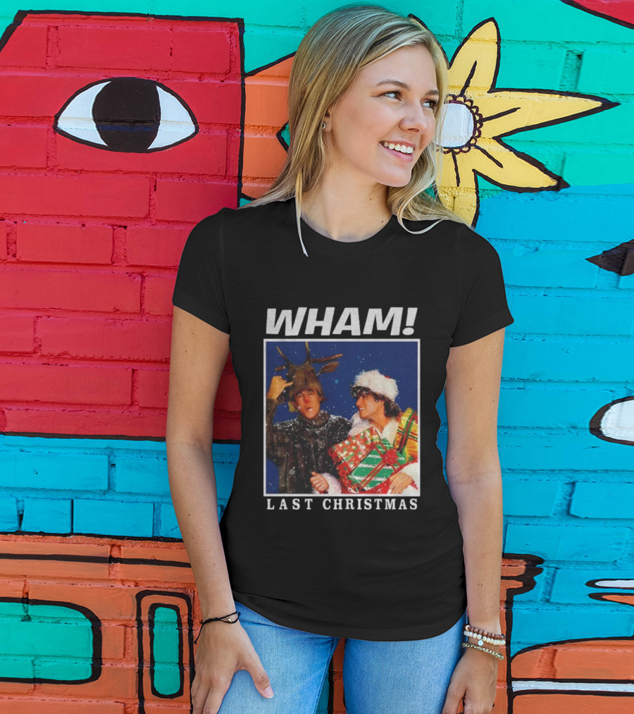 WHAM George Michael Last Christmas Vintage Holiday Scene T-Shirt