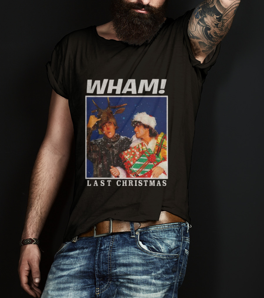 WHAM George Michael Last Christmas Vintage Holiday Scene T-Shirt
