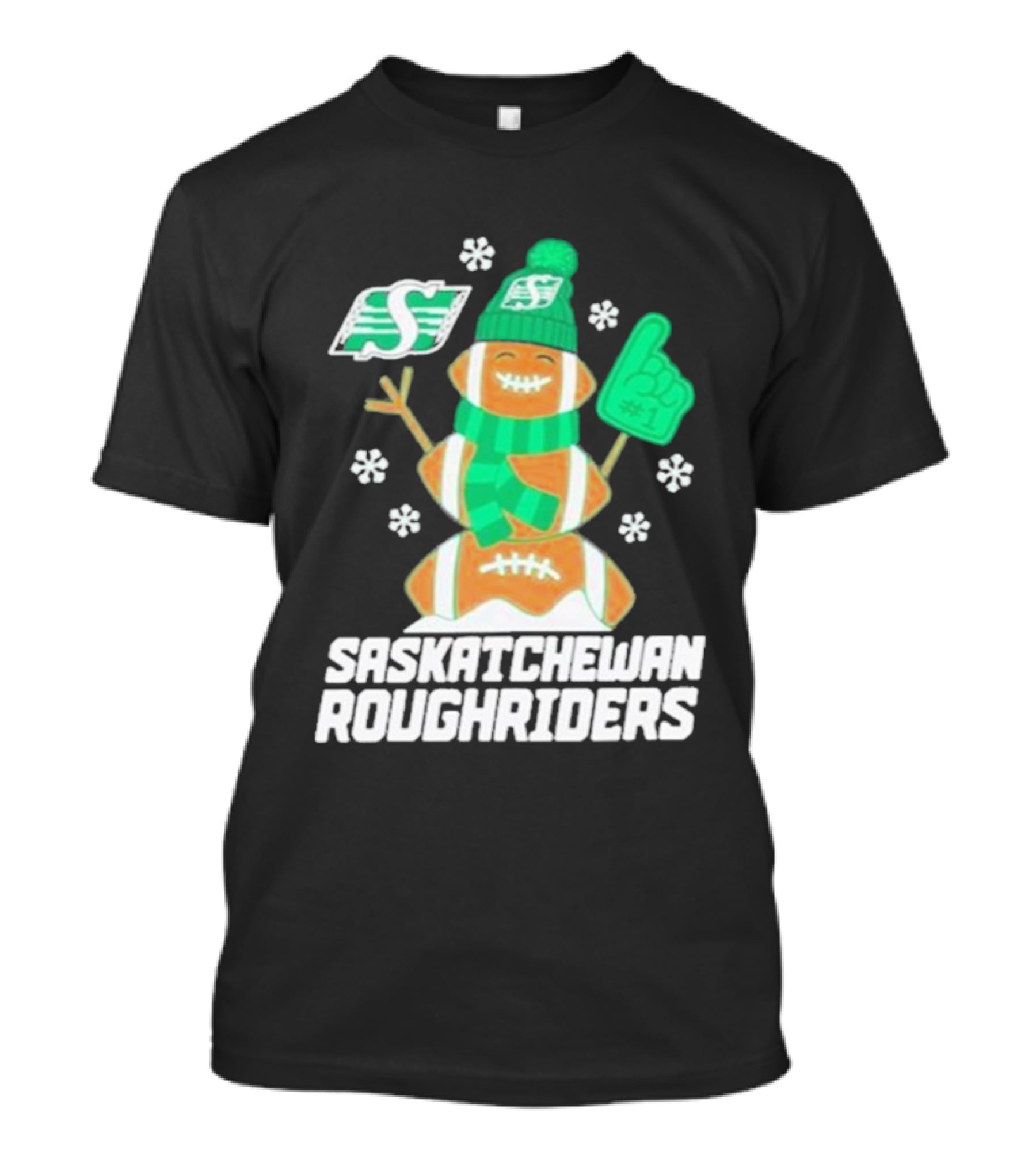 Saskatchewan Roughriders Rider Snowman Christmas Sweater Football Holiday Fan Gear T-Shirt