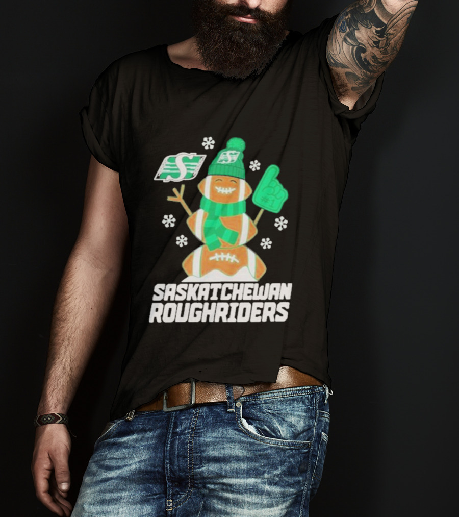 Saskatchewan Roughriders Rider Snowman Christmas Sweater Football Holiday Fan Gear T-Shirt