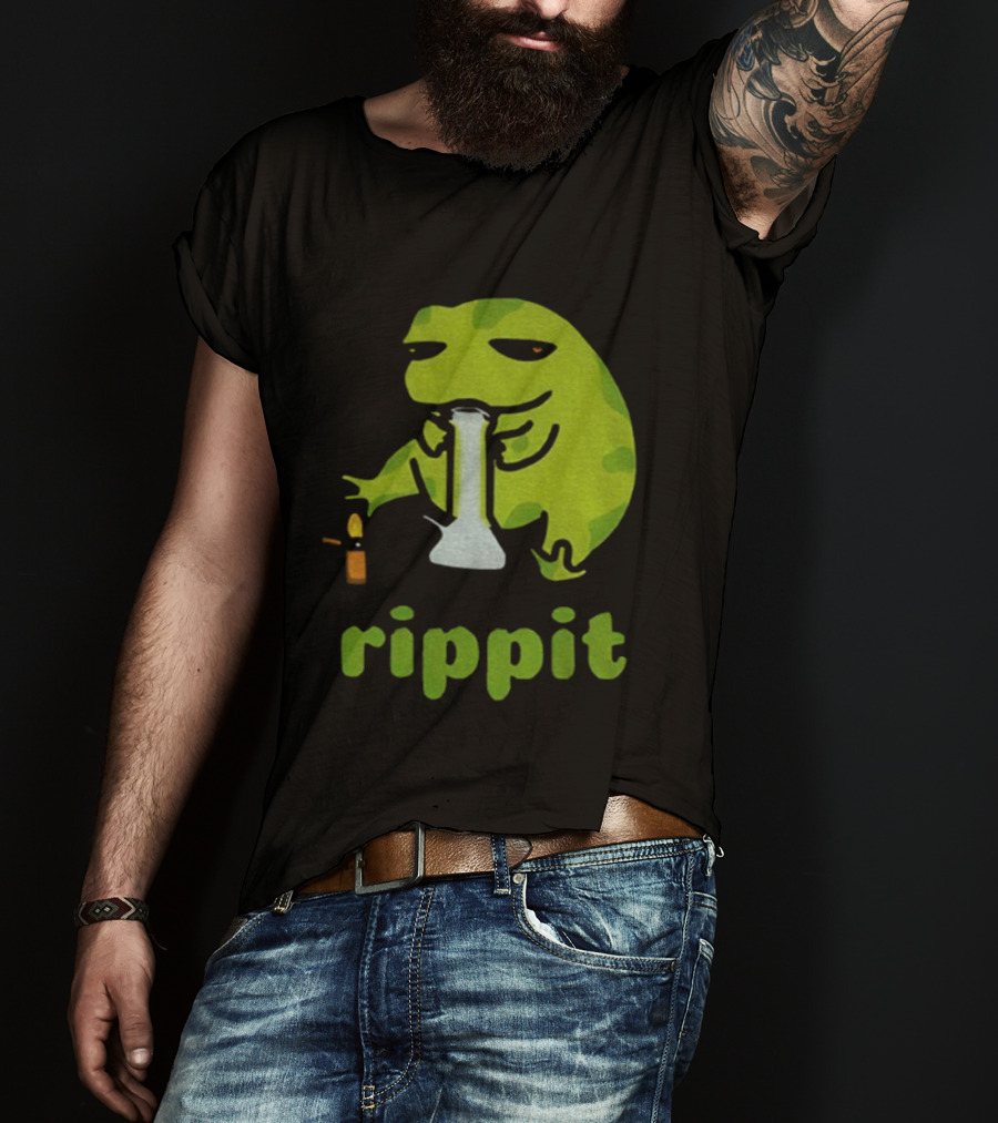 Frog Bong Rippit Stoner Ripping Hits T-Shirt