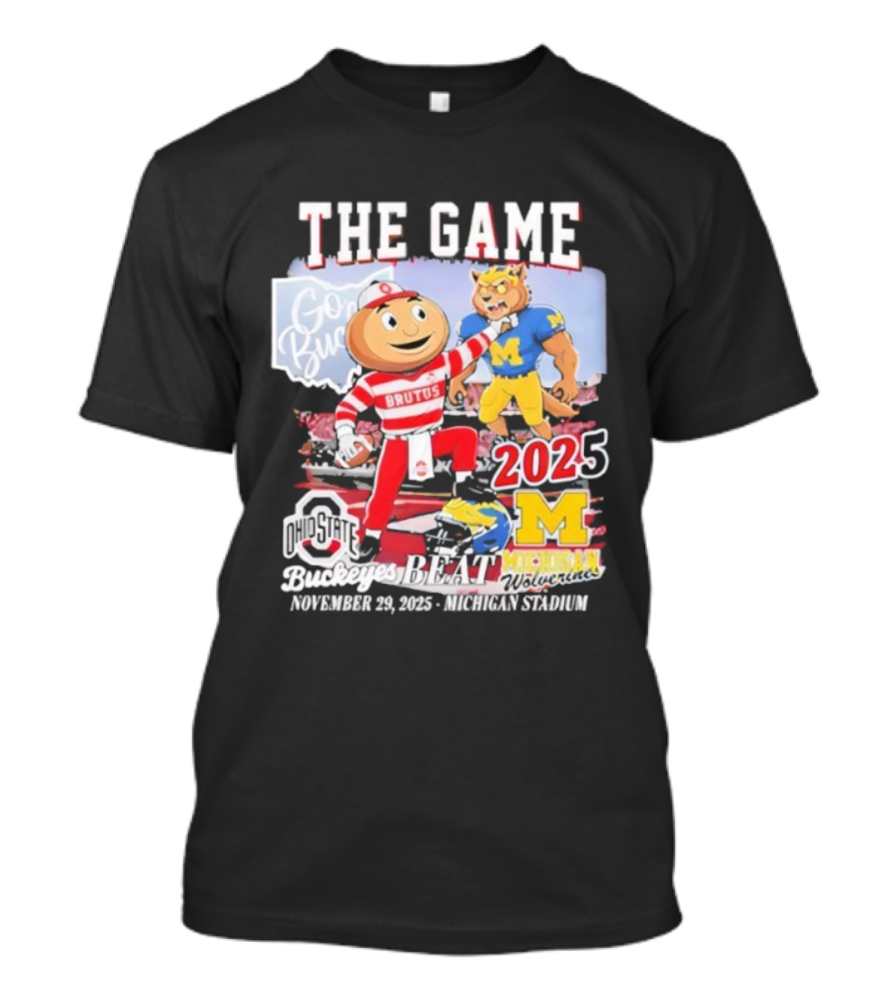Ohio State Buckeyes The Game Brutus Vs Michigan Wolverines 2025 November 29 Ohio Stadium T-Shirt