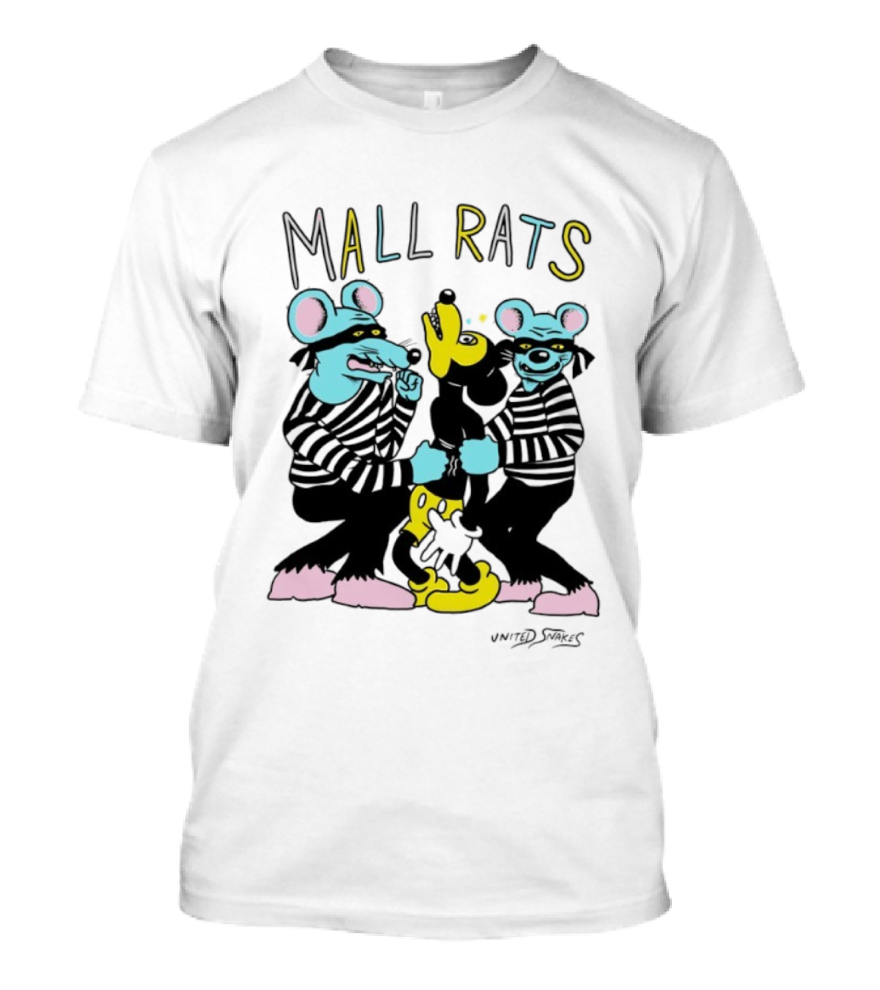 Mickey Mouse Mall Rats United Snakes Parody T-Shirt
