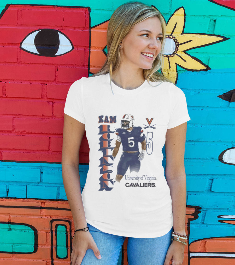 Kam Robinson University Of Virginia Cavaliers Football Number 5 T-Shirt