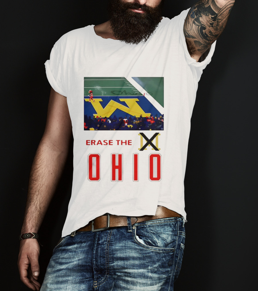 Erase The Ohio Michigan Stadium Rivalry W Logo T-Shirt