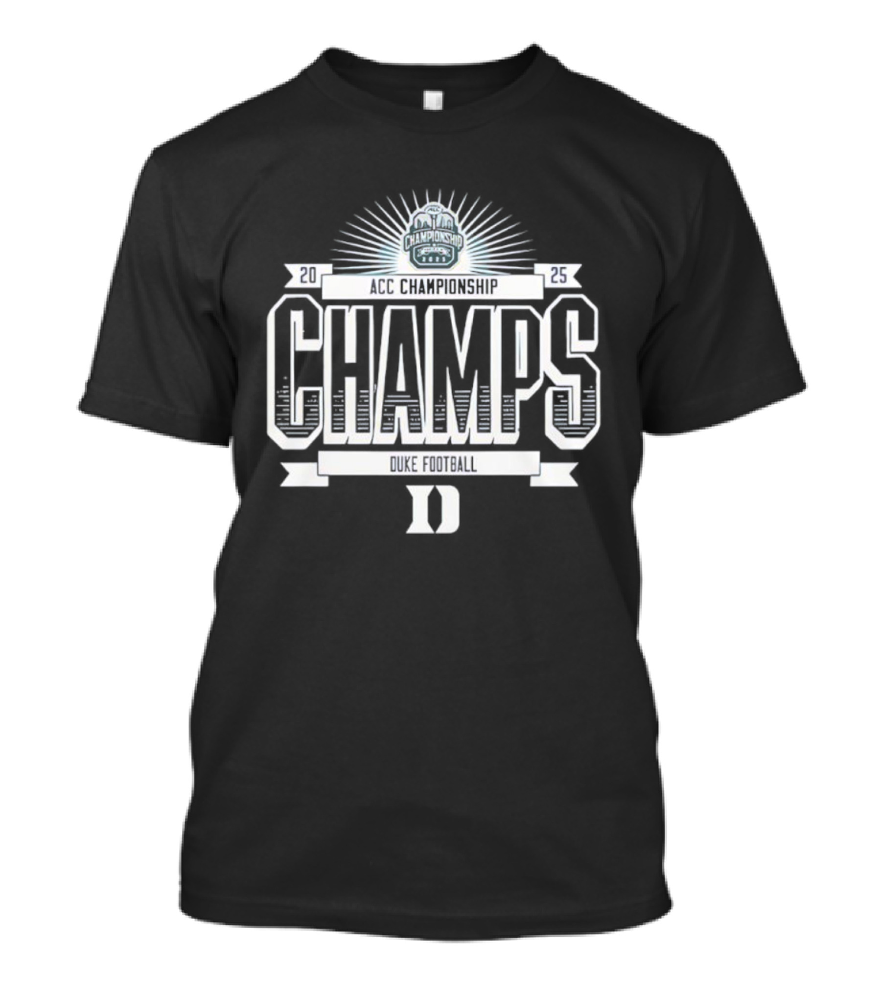 ACC Championship 2025 Champs Duke Football Crown Logo T-Shirt