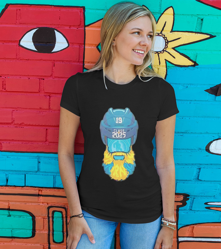 San Jose Sharks 19 Class 2025 Jumbo Beard Hall Of Fame Illustration T-Shirt