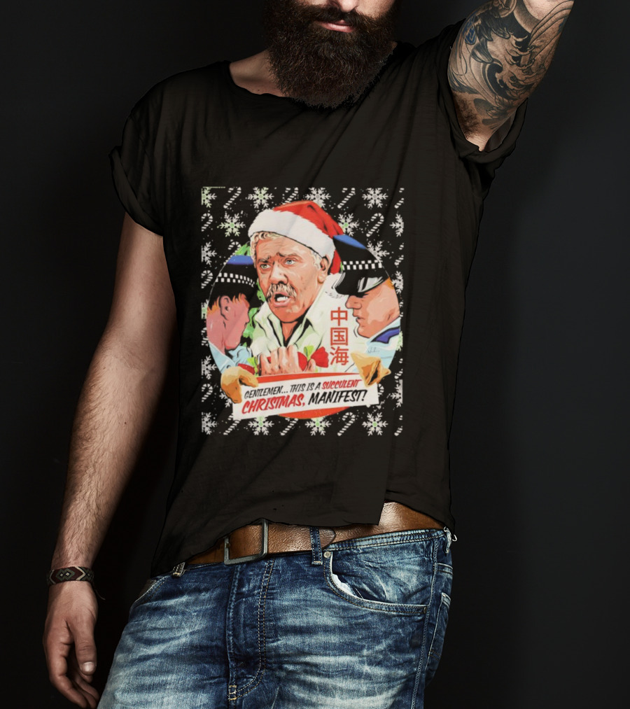 Succulent Chinese Christmas Manifest Gentleman Santa T-Shirt