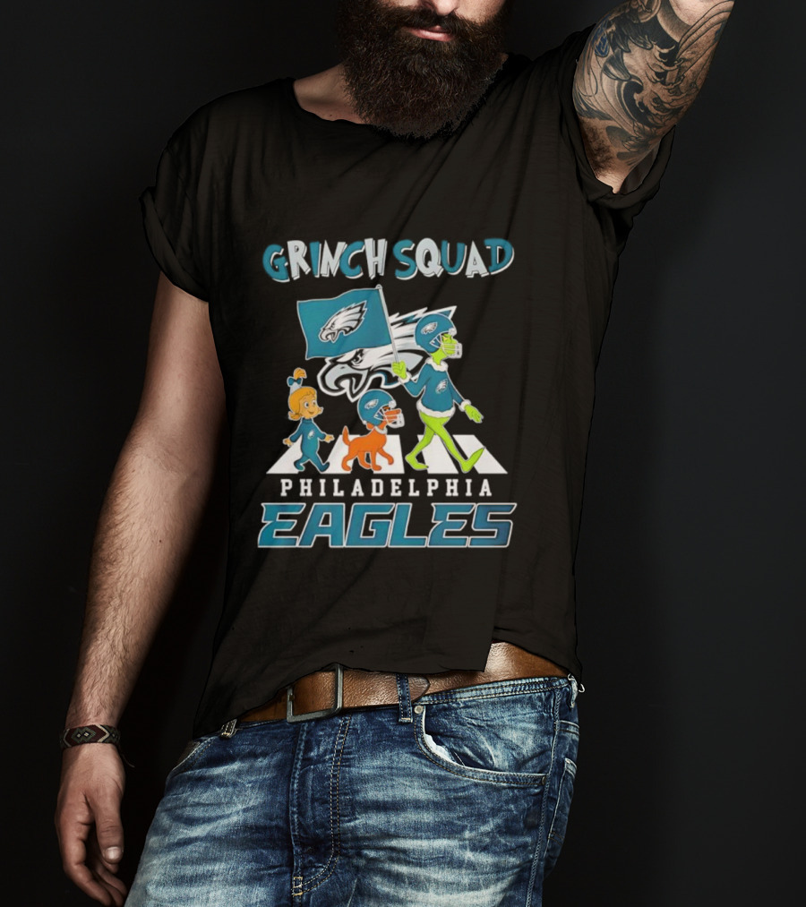 Grinch Squad Philadelphia Eagles Family Walk T-Shirt