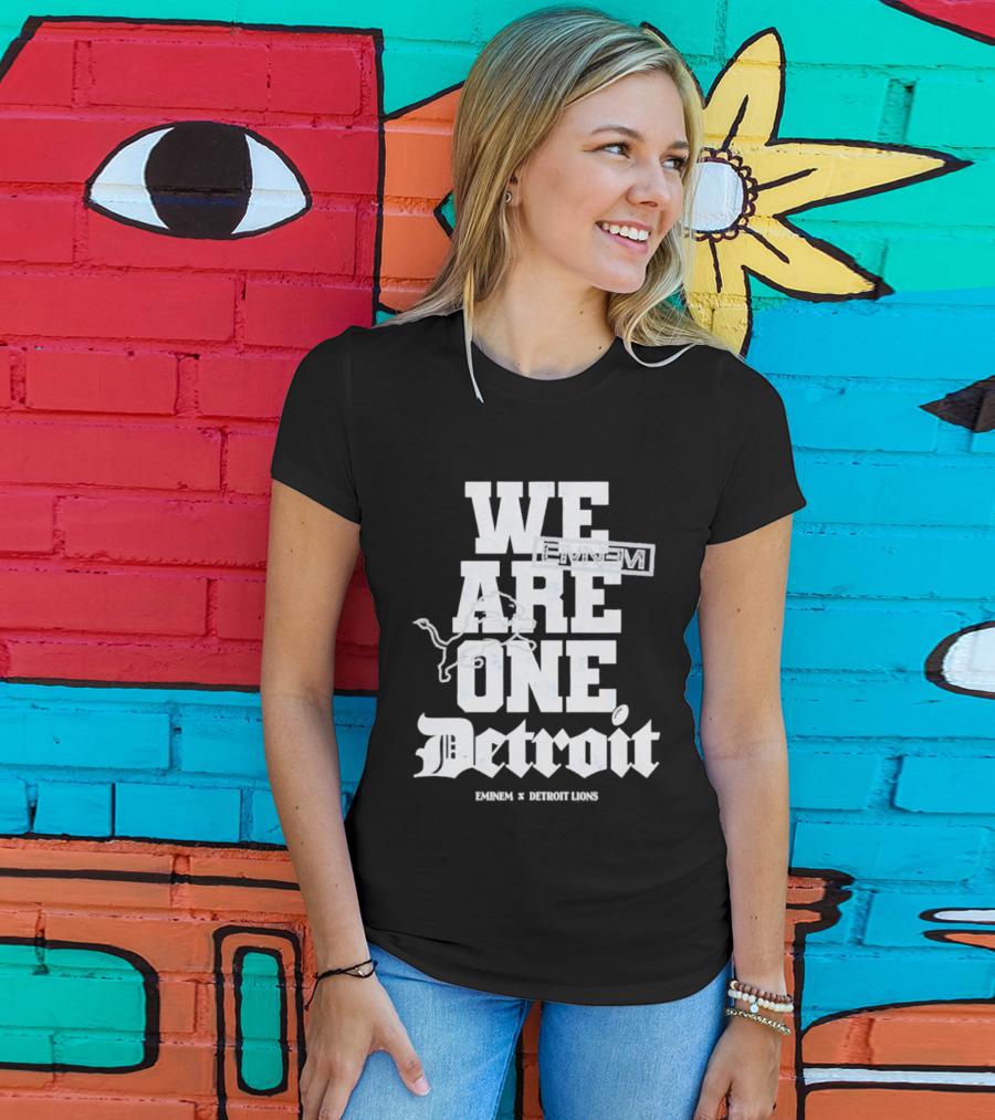 We Are One Detroit Eminem Lions Collaboration T-Shirt