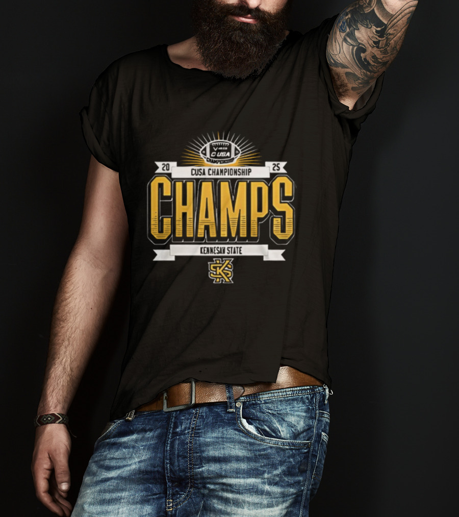 Kennesaw State University Owls CUSA Champions Victory T-Shirt