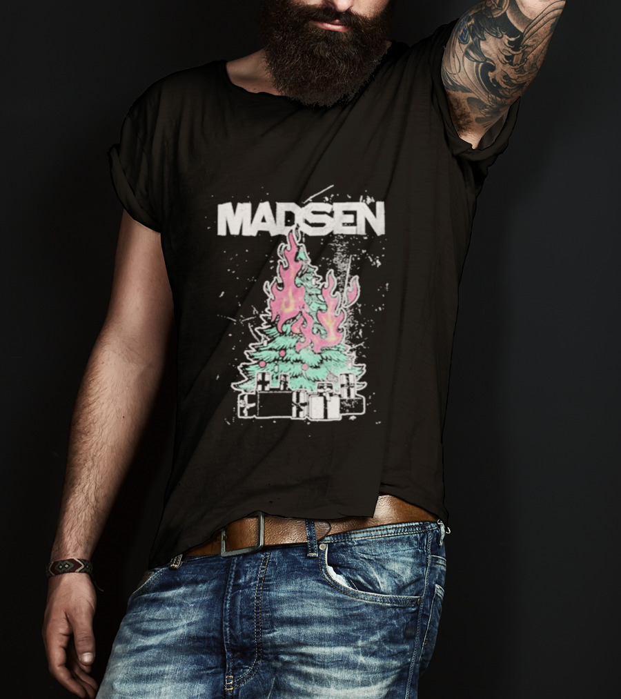 Madsen Flaming Christmas Tree XMAS T-Shirt