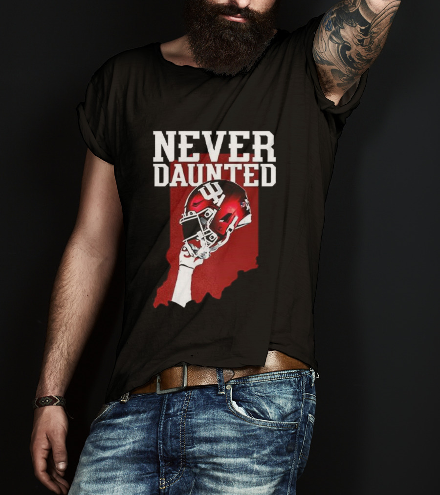 Never Daunted Indiana Hoosiers Football Helmet Pride T-Shirt