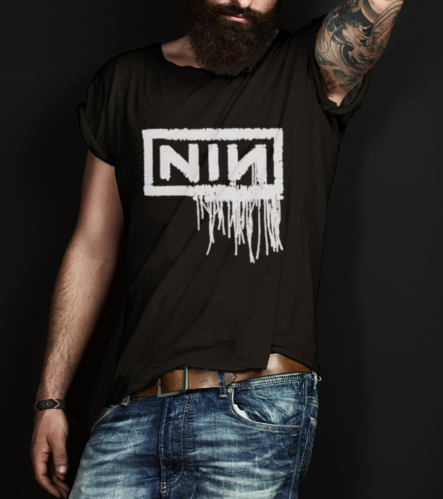 Nine Inch Nails NIN With Teeth Dripping Logo 20th Anniversary T-Shirt