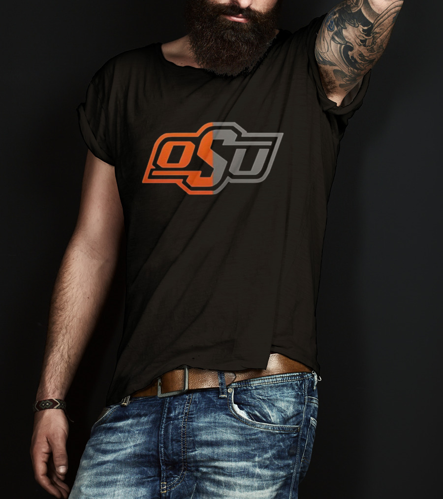 Oklahoma State Cowboys OSU Back In Black Orange Gray T-Shirt