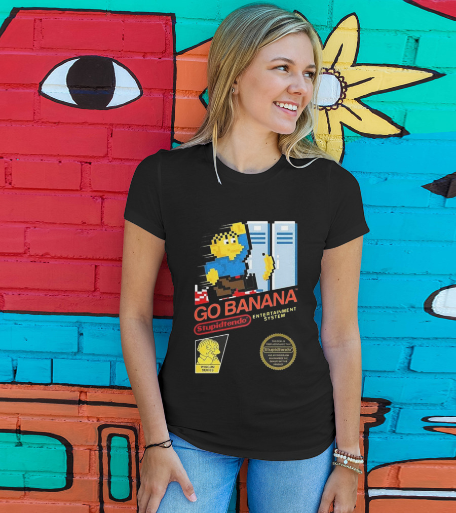 Go Banana Stupidtendo Entertainment System 8-Bit Wiggum Series T-Shirt