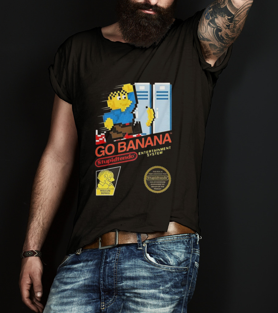 Go Banana Stupidtendo Entertainment System 8-Bit Wiggum Series T-Shirt