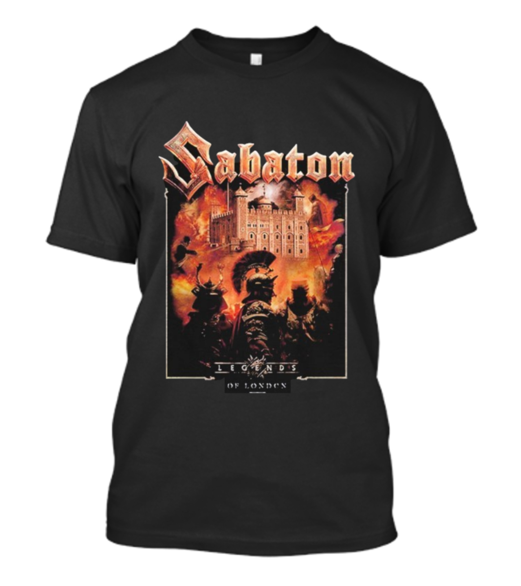 Sabaton Legendary Tour Europe 2025 Legends Of London Tower Warriors Flames T-Shirt