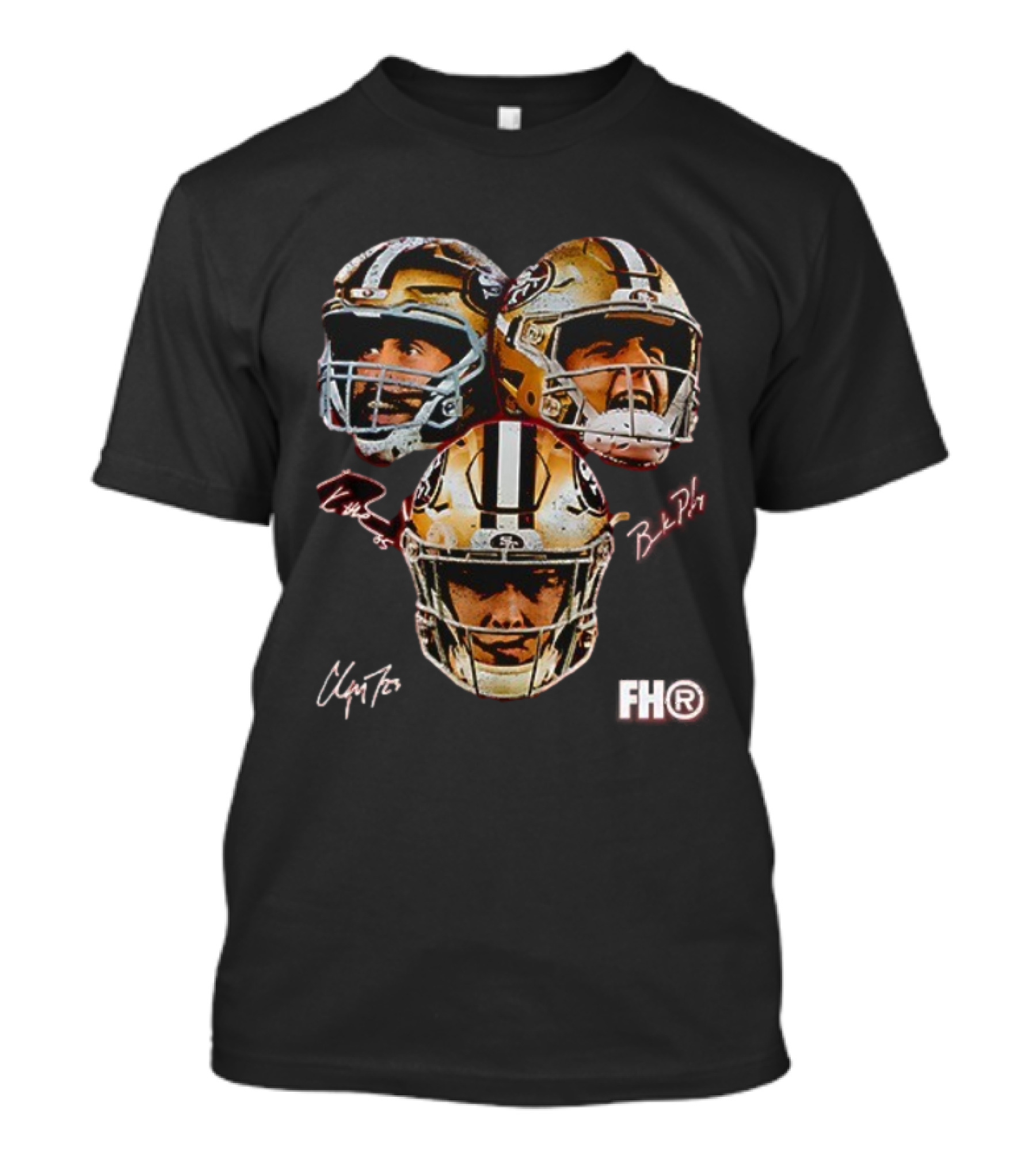 San Francisco 49ers Big 3 Faces Signatures FH® 49er Faithful T-Shirt