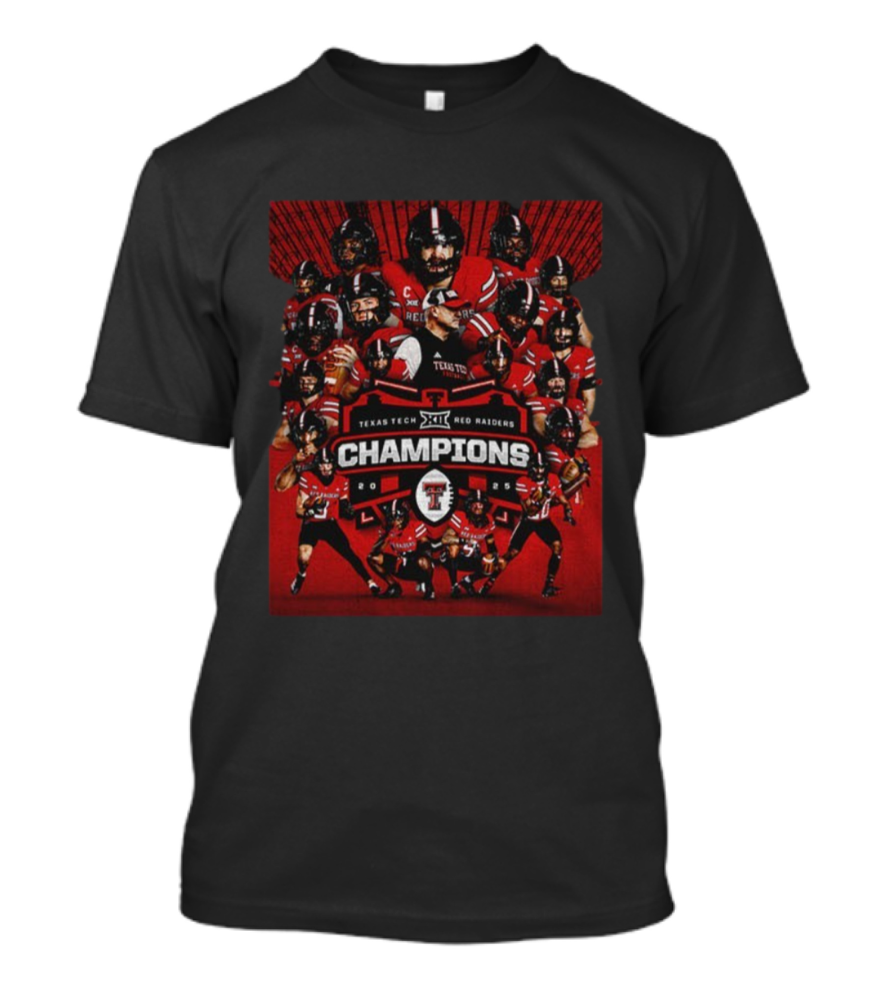 Texas Tech Red Raiders 2025 Big 12 CFP Football Champions T-Shirt
