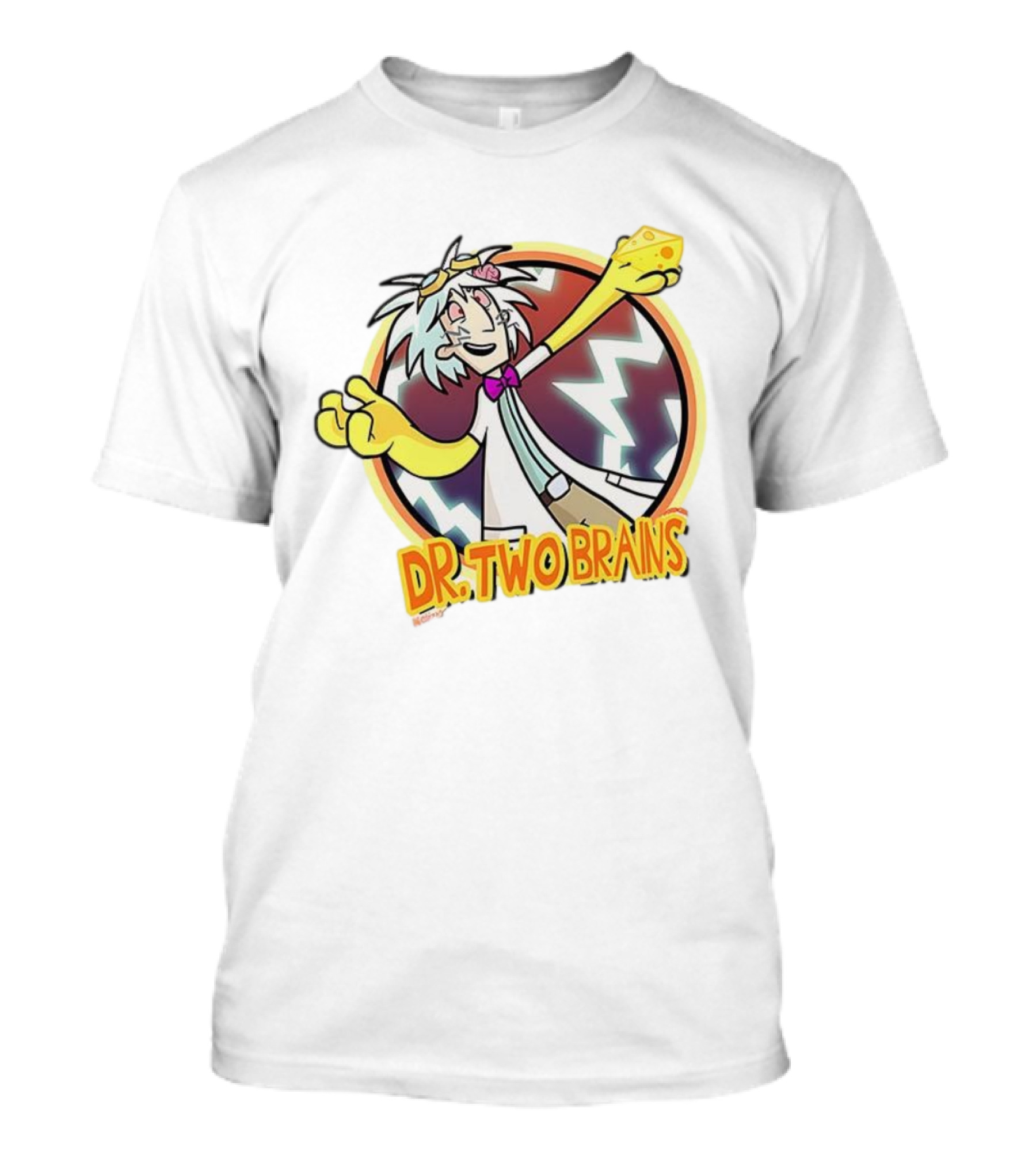 Dr Two Brains Character Cheese Lover T-Shirt