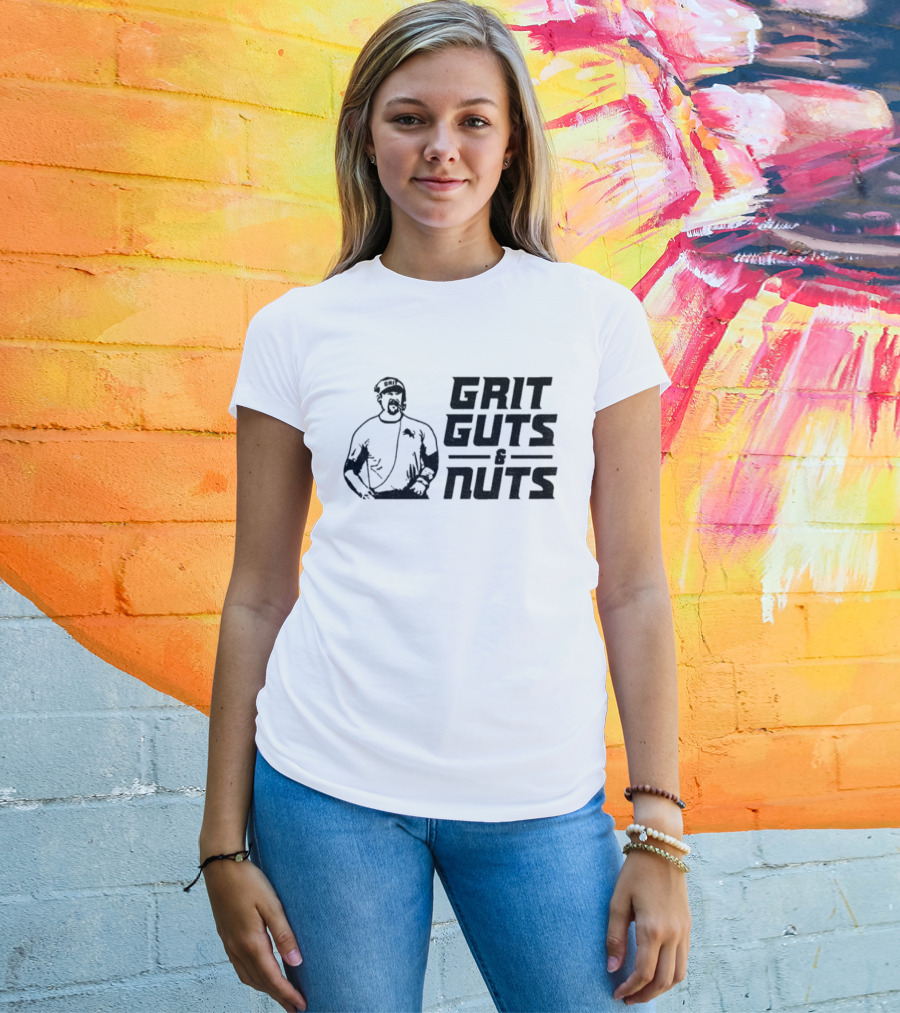 Grit Guts Nuts Dan Campbell Detroit Lions NFL Football Vintage Retro Style T-Shirt