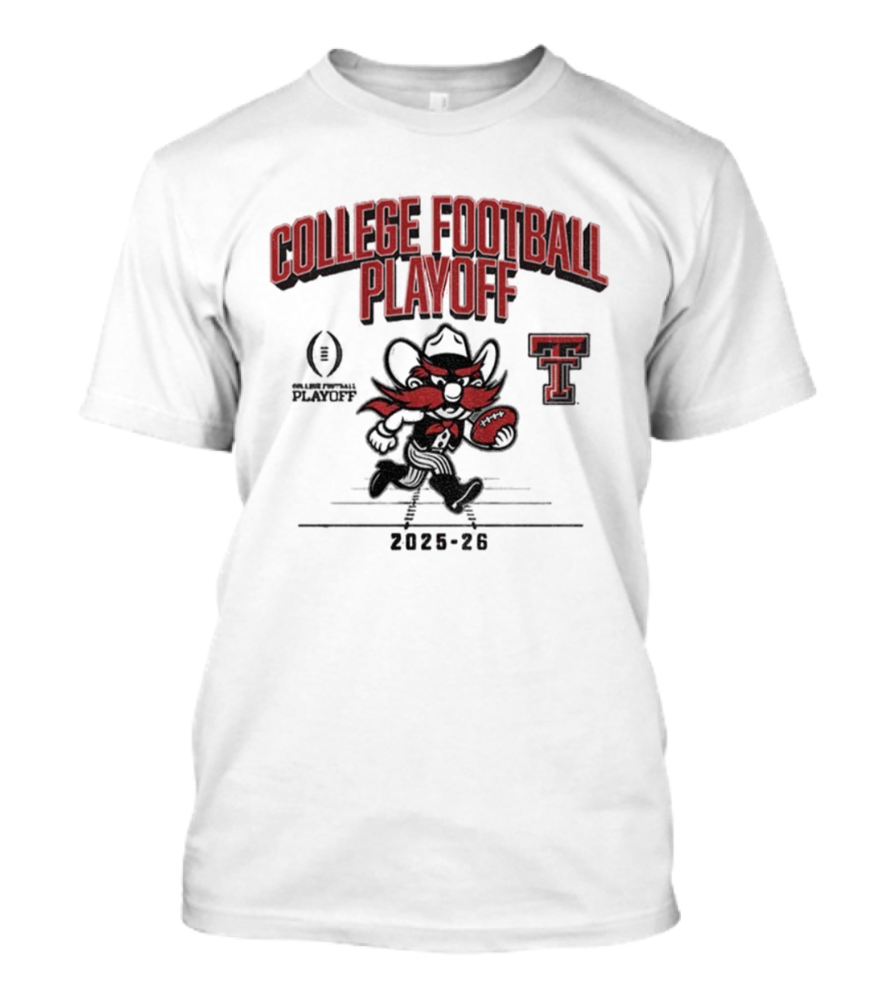 Texas Tech Red Raiders 2025-26 College Football Playoff CFP Mascot T-Shirt