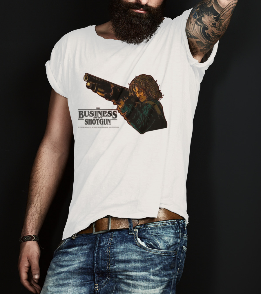 The Business End Of A Shotgun International Symbol Of Kiss Your Ass Goodbye T-Shirt