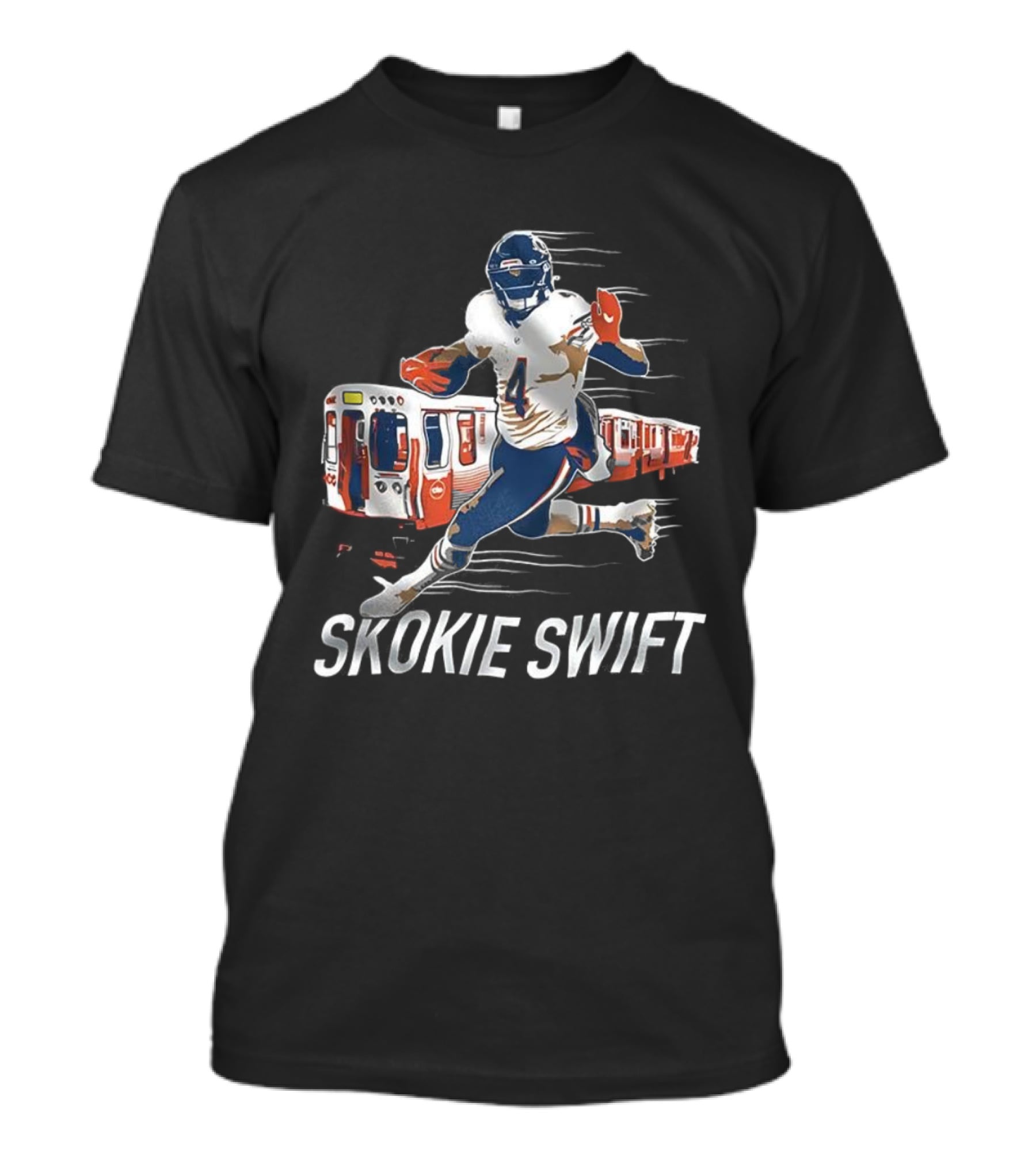 D’Andre Swift Chicago Football Skokie Swift Train Player Mashup T-Shirt