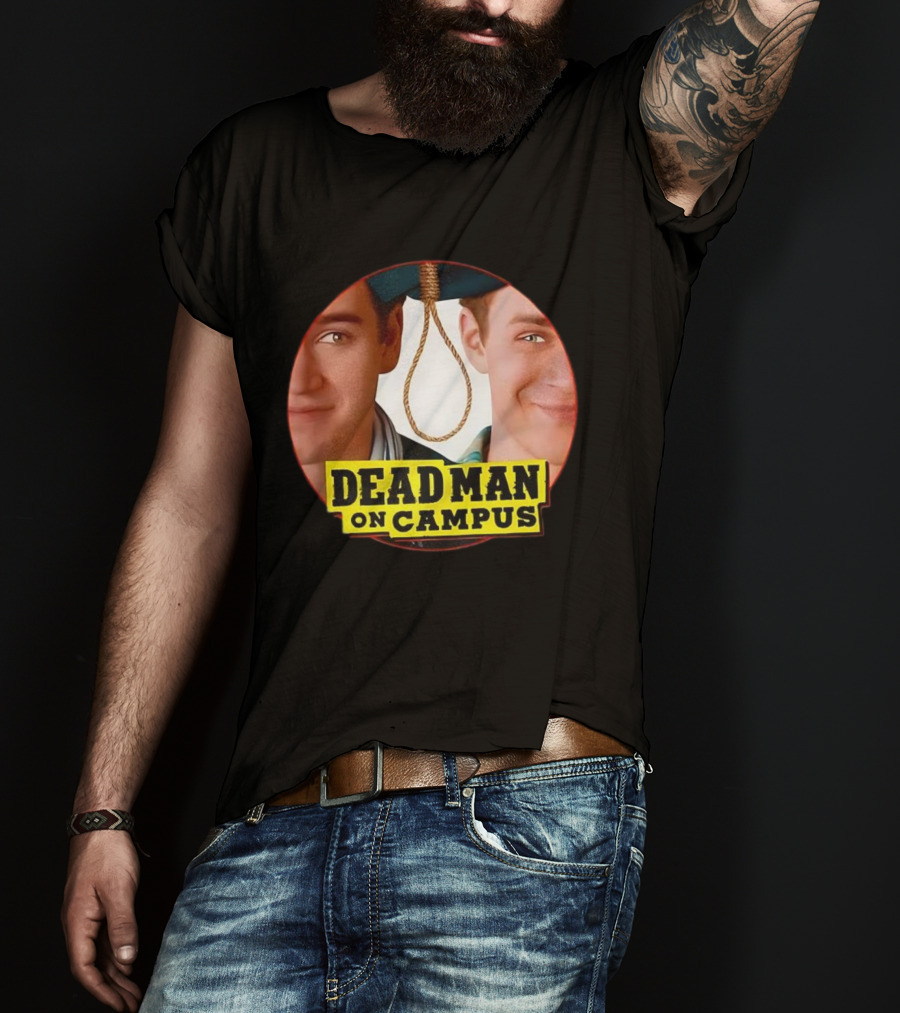 Dead Man On Campus 1998 Comedy Movie Vintage Noose Rope Collage T-Shirt