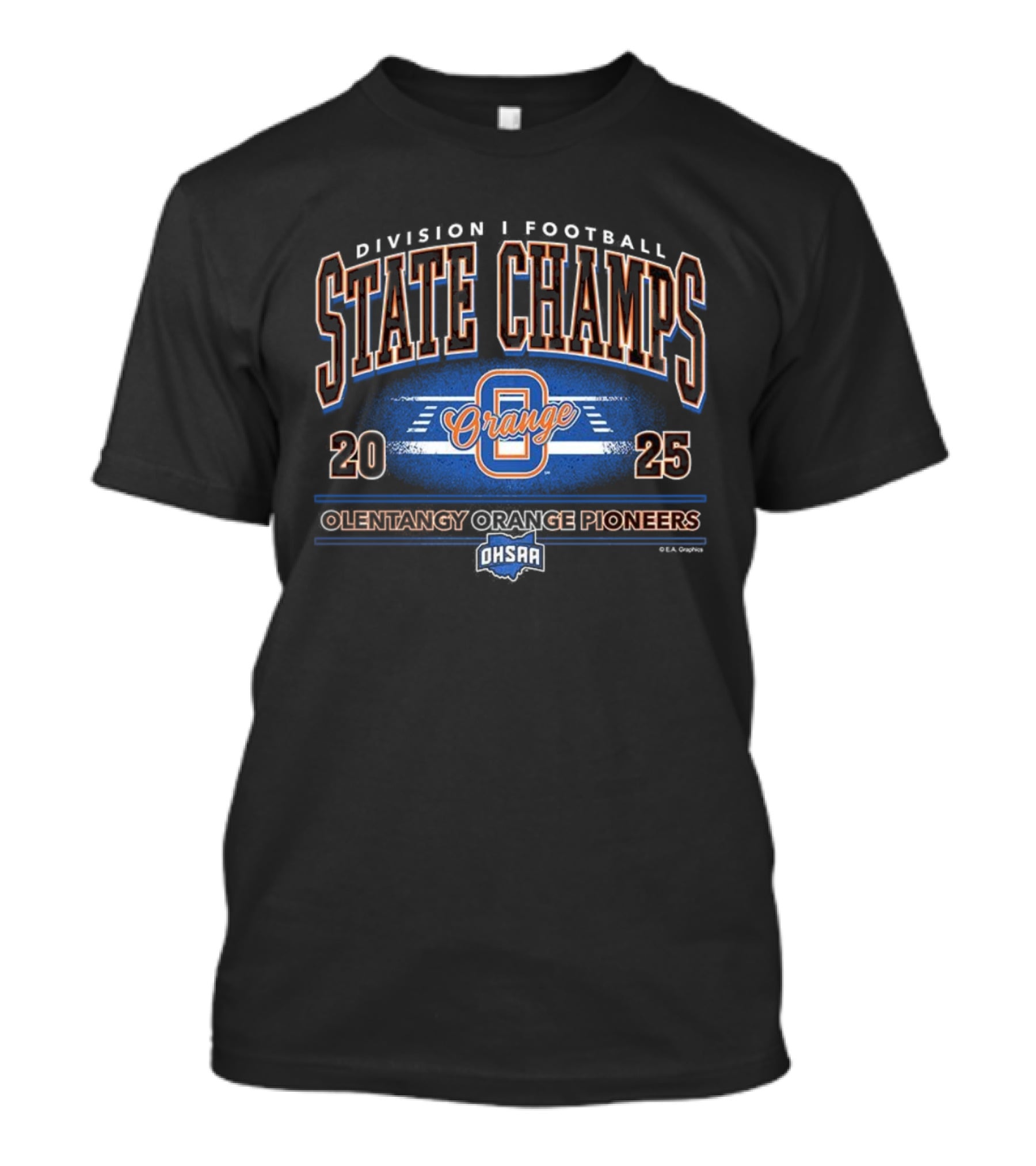 Olentangy Orange Pioneers 2025 State Champs Division 1 Football OHSAA T-Shirt