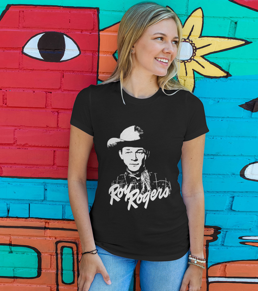 Roy Rogers King Of The Cowboys Retro Style Hat And Checkered T-Shirt