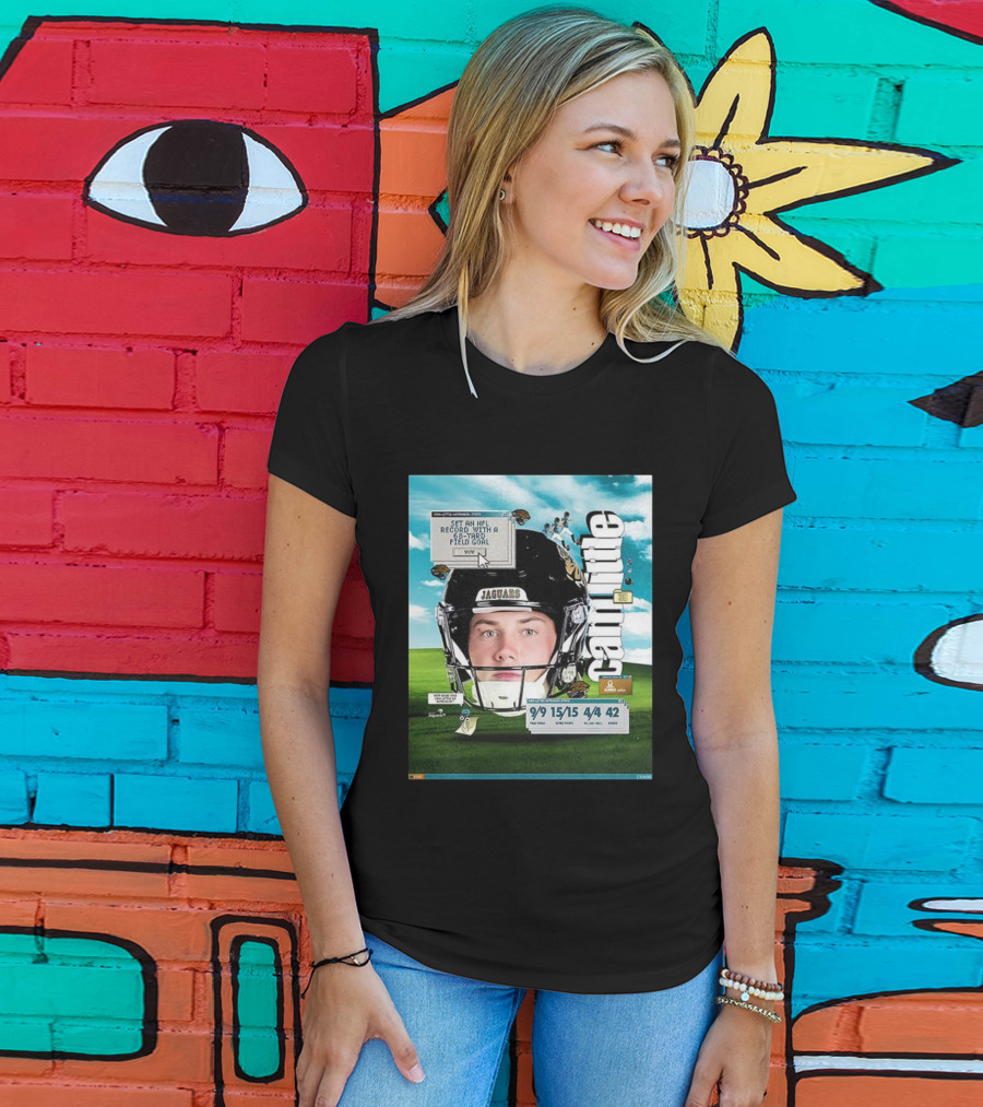 Cam Little 68-Yard Field Goal Record NFL Jaguars Kicker Wow T-Shirt