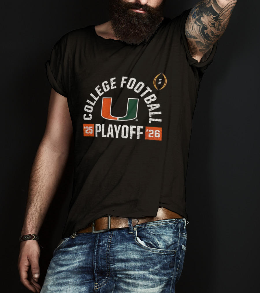 Miami Hurricanes College Football Playoff 2025-2026 T-Shirt