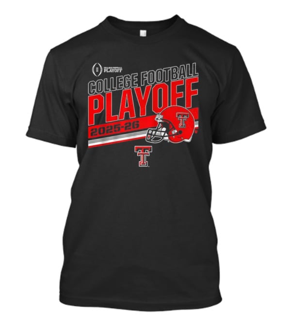 Texas Tech Red Raiders College Football Playoff 2025-2026 Helmet Logo T-Shirt