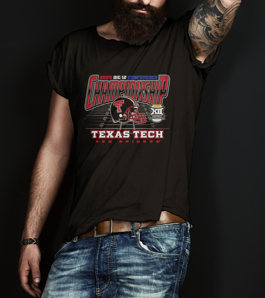 Texas Tech Red Raiders 2025 Big 12 Conference Championship Football Helmets T-Shirt