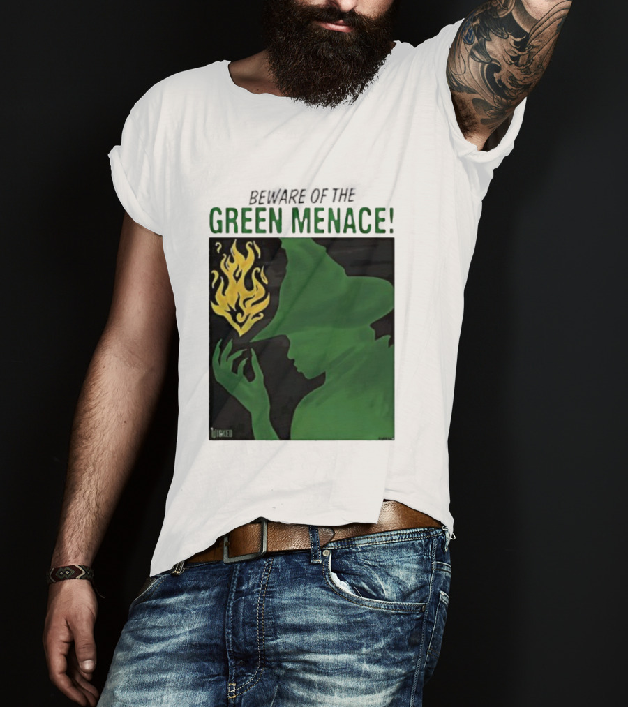Wicked Green Menace Elphaba Wizard Of Oz Magic Flame T-Shirt