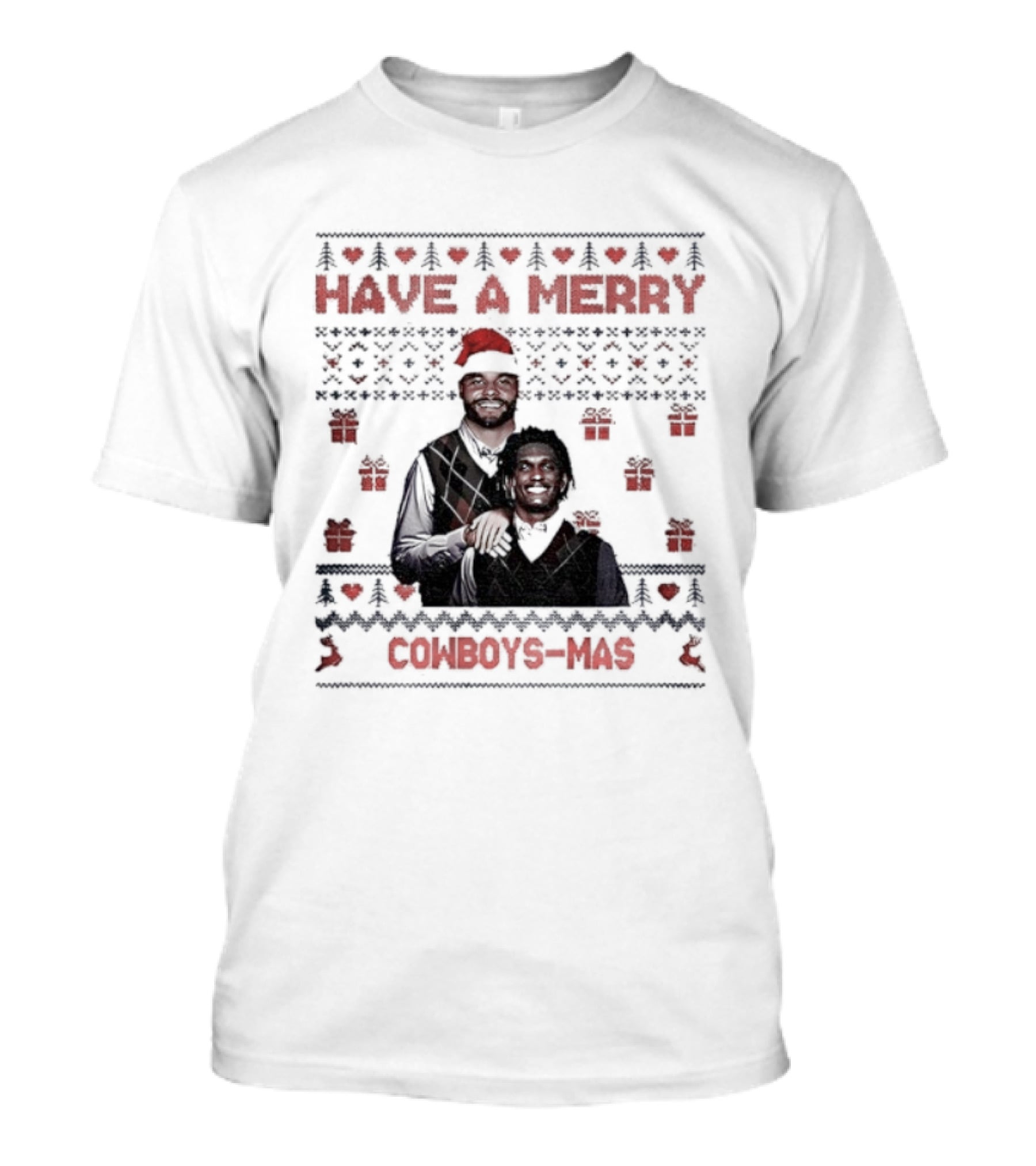 Dak Prescott Ceedee Lamb Step Brothers Have A Merry Cowboys Mas Christmas T-Shirt