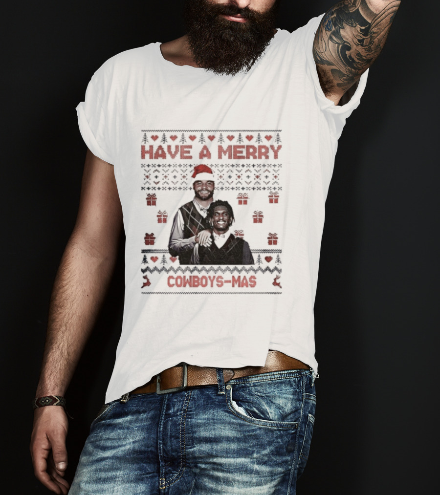 Dak Prescott Ceedee Lamb Step Brothers Have A Merry Cowboys Mas Christmas T-Shirt