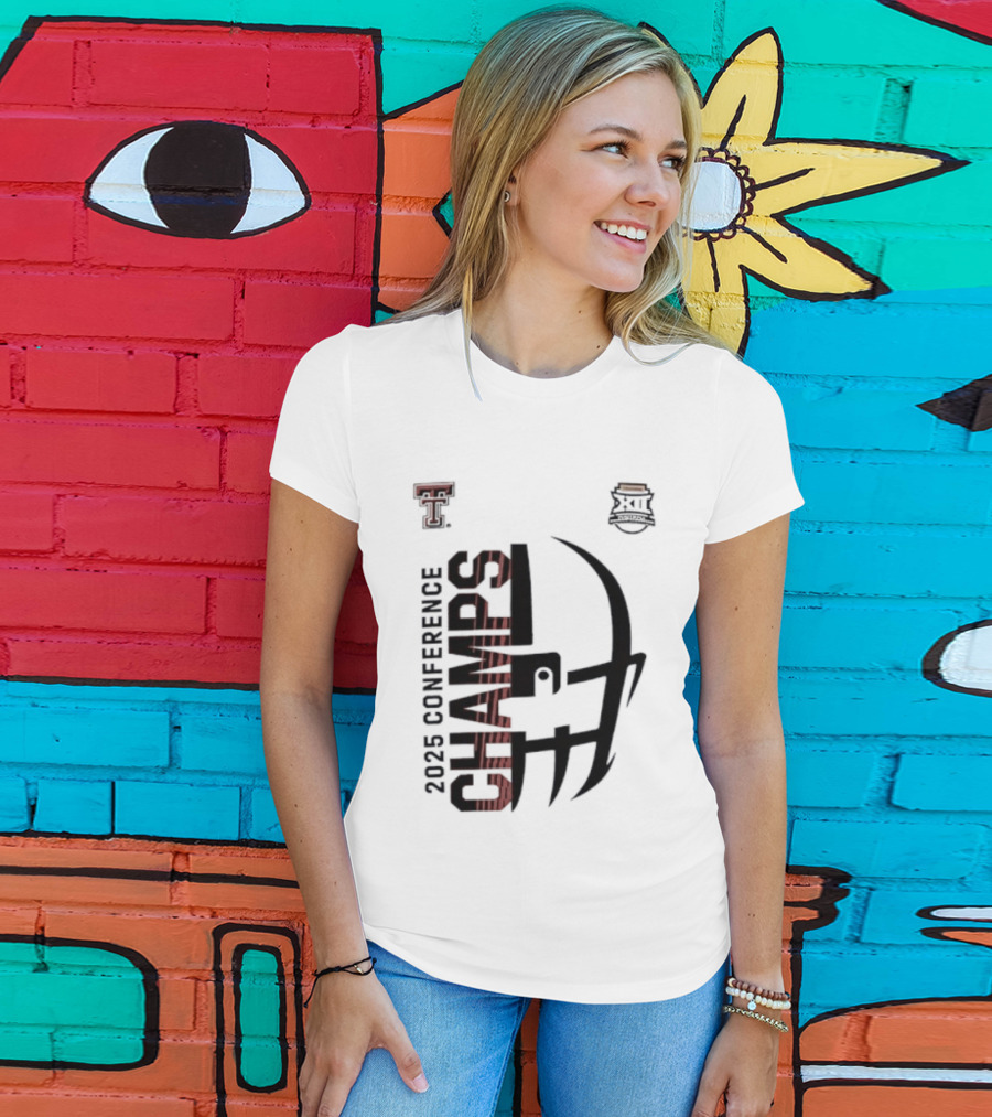 Texas Tech Red Raiders 2023 Conference Champions Football Helmet T-Shirt