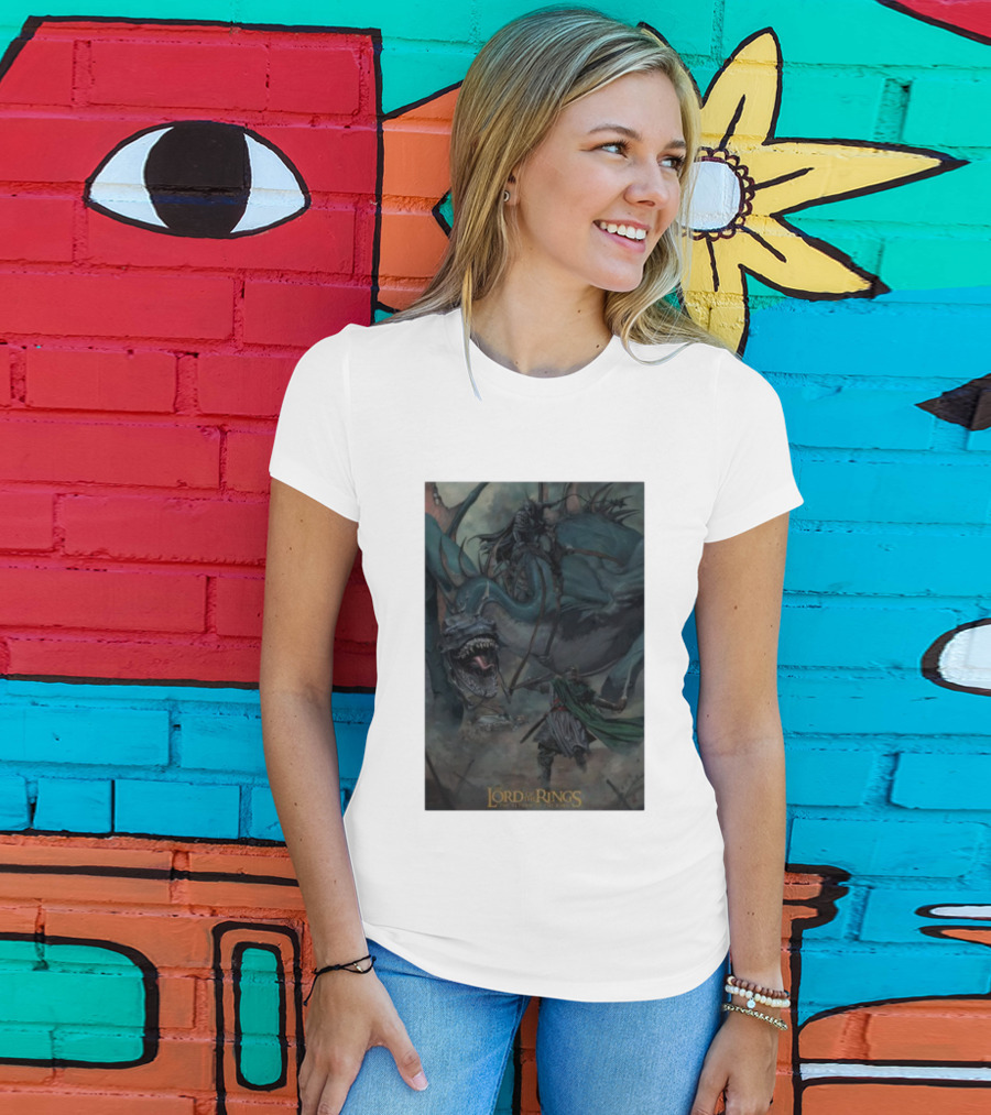 The Lord Of The Rings The Return Of The King Epic Battle Scene With Nazgûl And Fellbeast T-Shirt