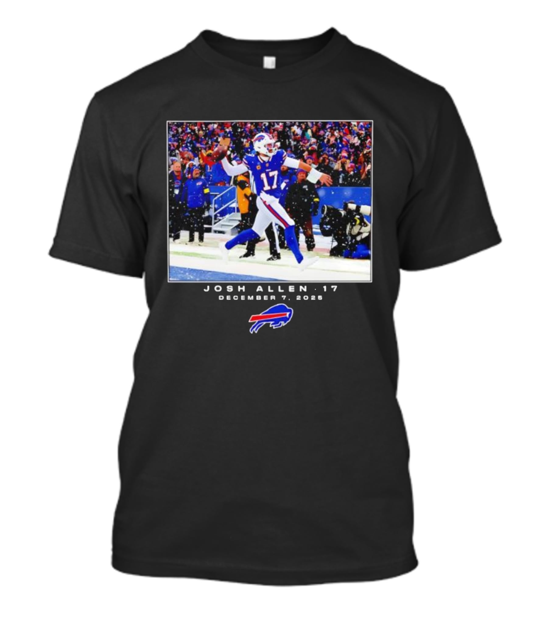 Buffalo Bills Josh Allen 17 NFL December 7 2025 T-Shirt
