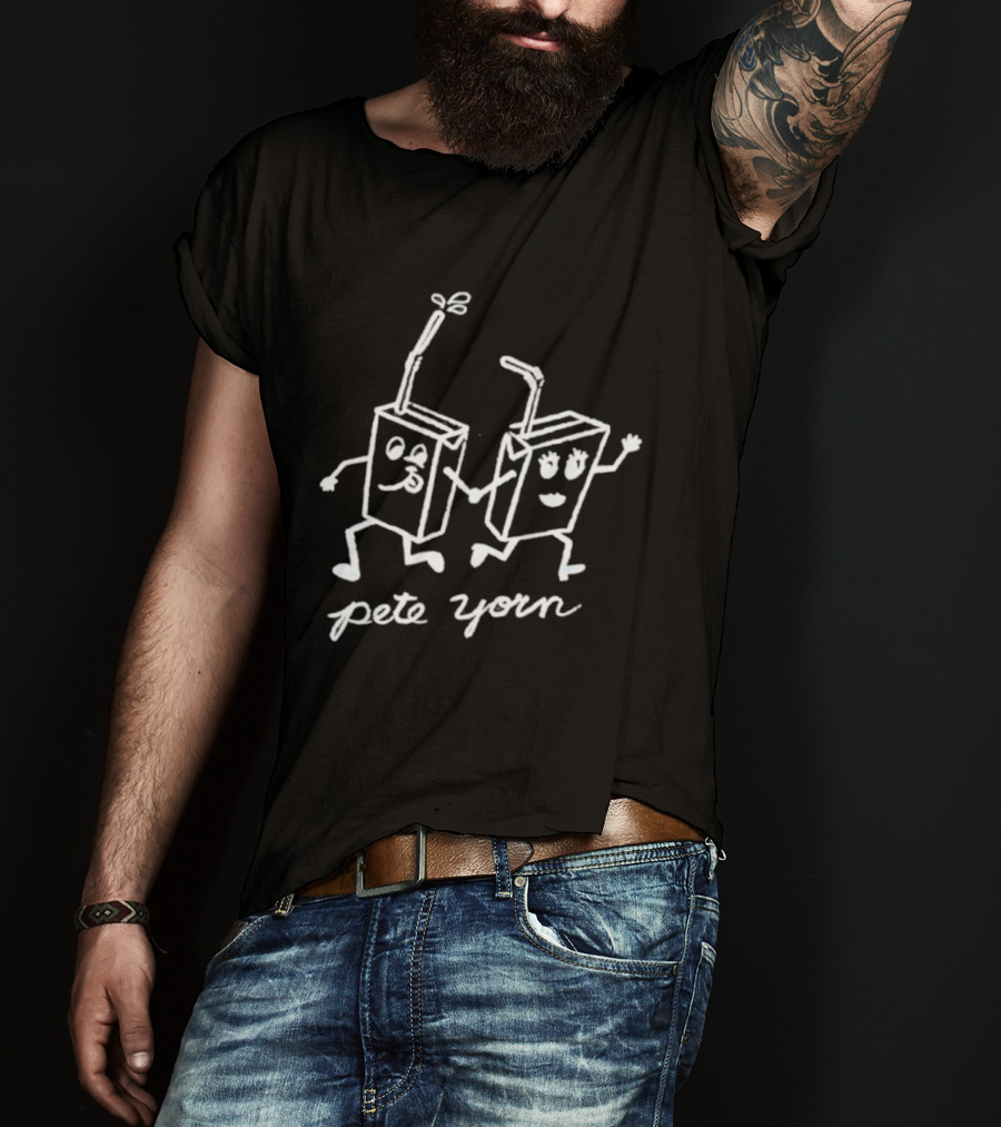 Pete Yorn Juice Box Funny Cute Cartoon Characters T-Shirt