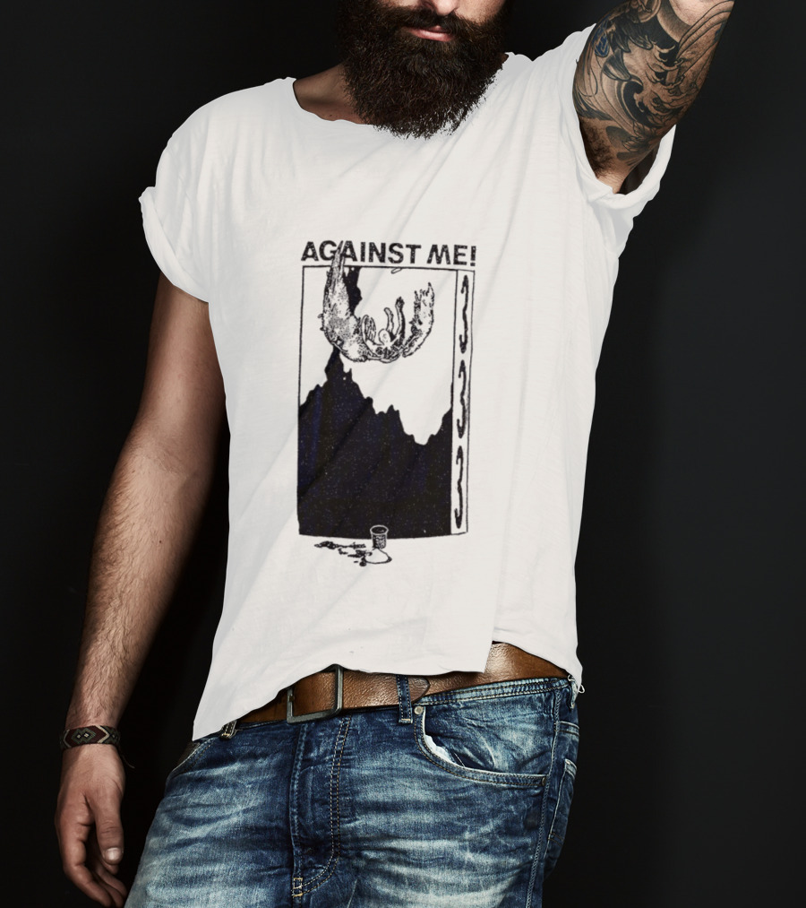Against Me 333 Band Art Starry Night Imagery T-Shirt