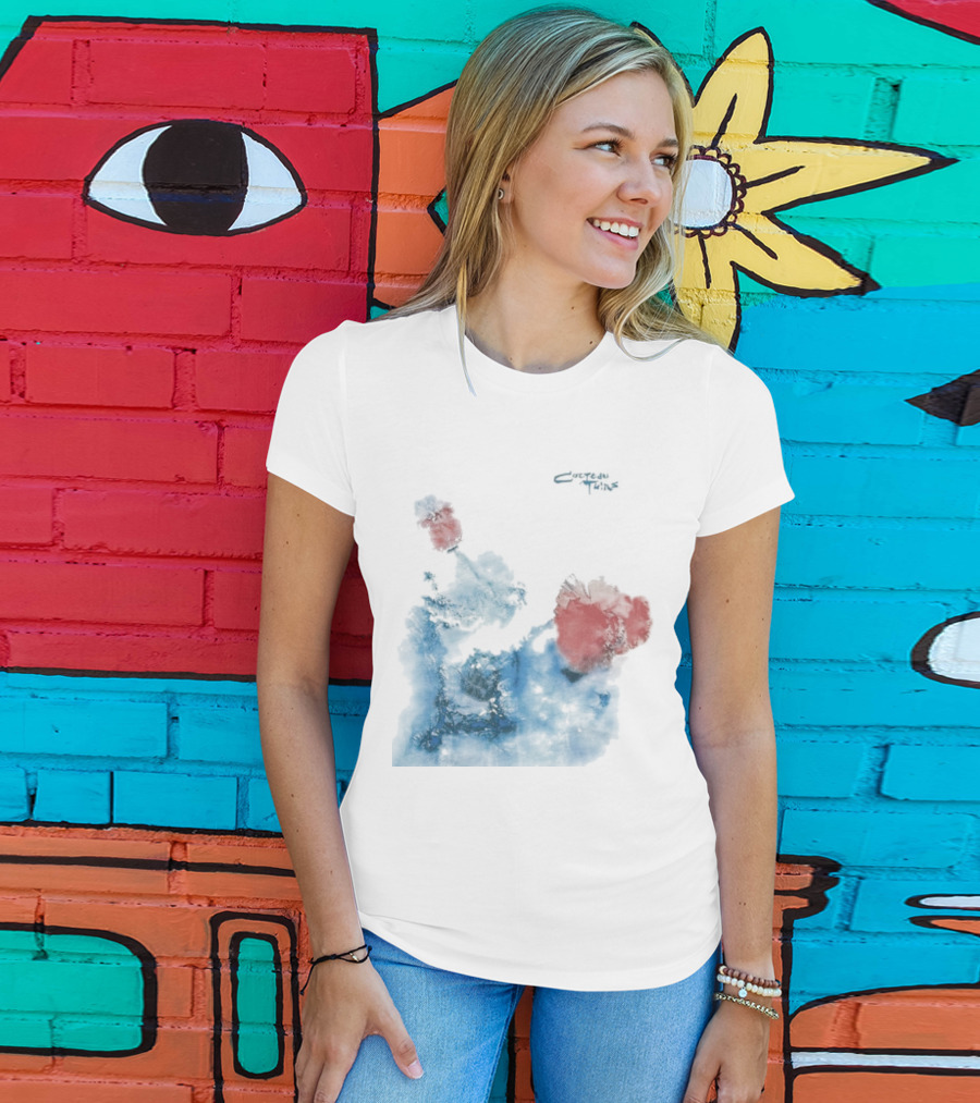 Cocteau Twins Head Over Heels Sunburst Blue And Red Abstract T-Shirt