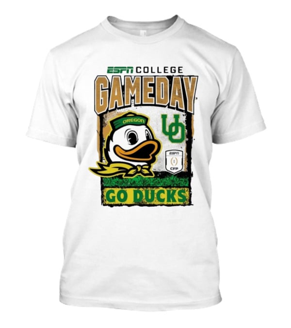 ESPN College Gameday Oregon Ducks UO CFP Go Ducks Mascot T-Shirt