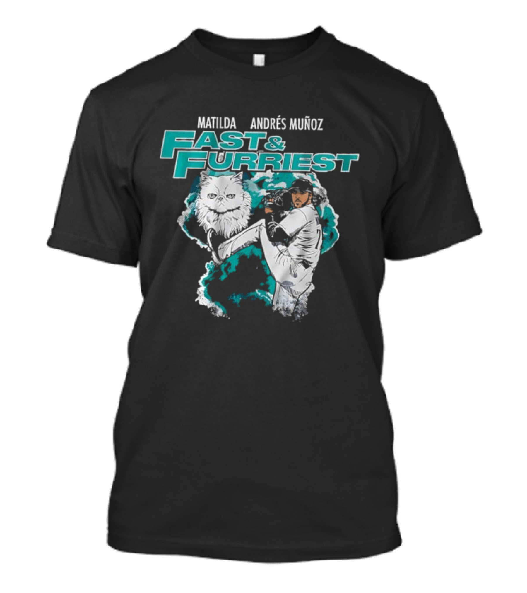Mariners Andrés Muñoz Fast & Furriest Logo T-Shirt